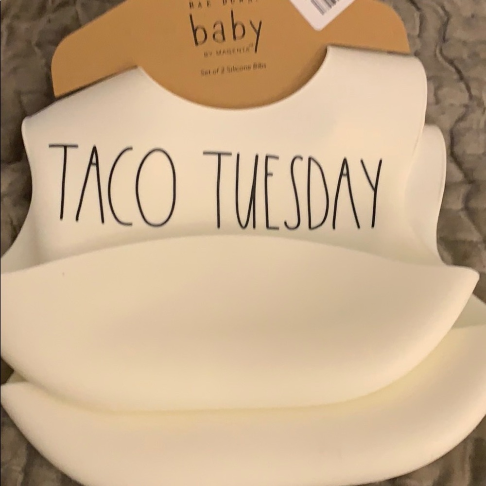 Rae Dunn Set of Silicone Bibs